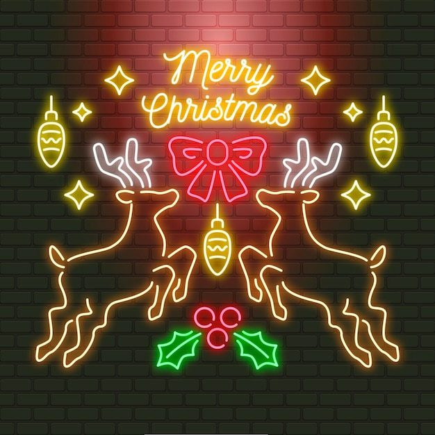 Feliz navidad neón