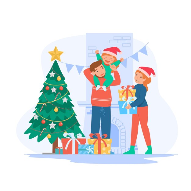 Feliz navidad y próspero año nuevo a padres e hijos.