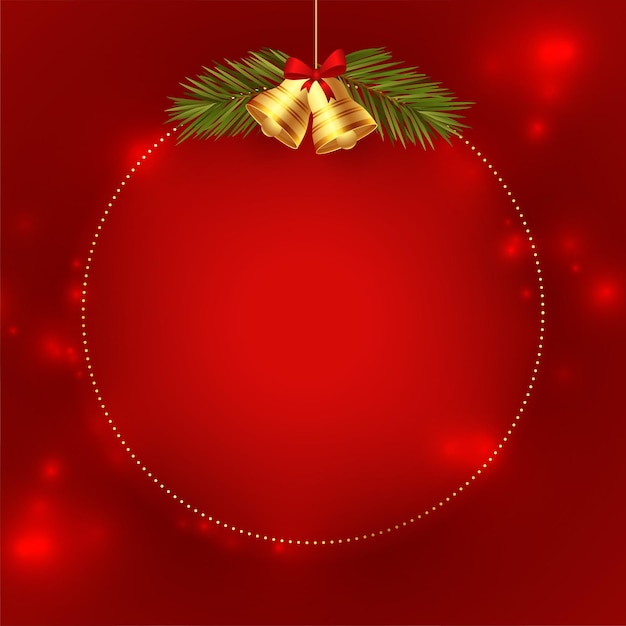 Vector gratuito feliz navidad saludo fondo rojo con jingle e imagen espacio vector ilustración