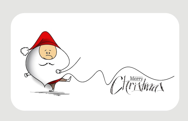 ¡Feliz Navidad! Santa claus, ilustración vectorial