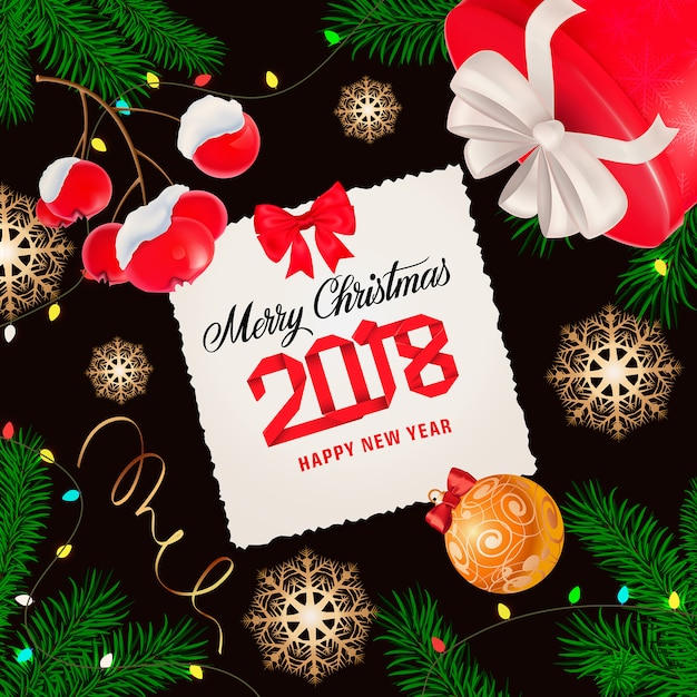 Feliz Navidad tarjeta de felicitación