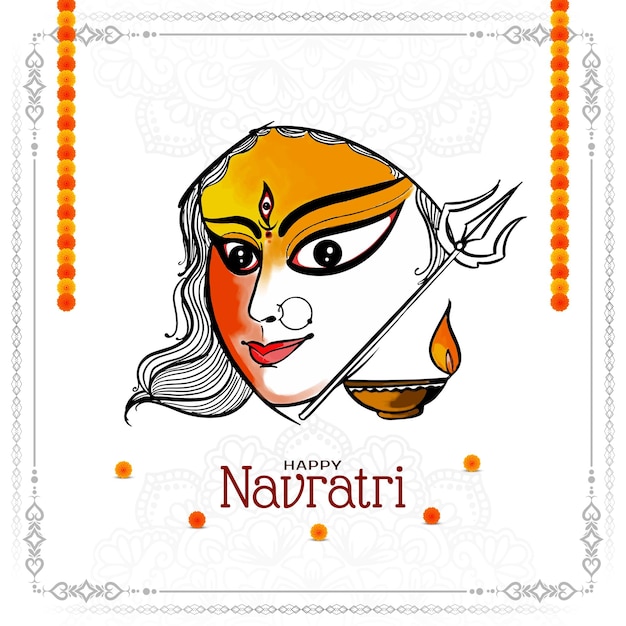 Vector gratuito feliz navratri el fondo de la celebración del festival cultural indio