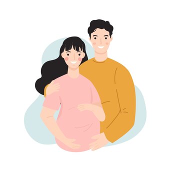 Pareja Esperando Bebe Los Futuros Padres Mama Y Papa Familia Joven Ilustracion Vectorial Vector Gratis Pareja Esperando Bebe Los Futuros Padres Mama Y Papa Familia Joven Ilustracion Vectorial Vector Gratis