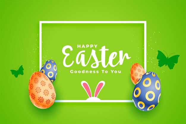 Feliz pascua verde tarjeta de felicitación