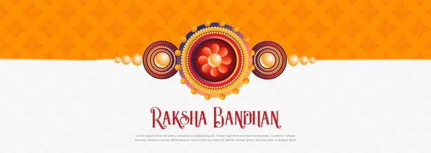 Feliz raksha bandhan festival banner diseño