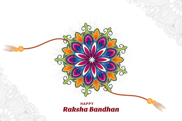 Feliz Raksha Bandhan el fondo de la celebración de la tarjeta del festival tradicional indio