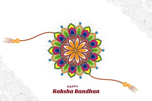 Feliz raksha bandhan el fondo de la tarjeta de felicitación del festival hindú