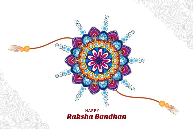 Feliz raksha bandhan el fondo de la tarjeta de felicitación del festival hindú