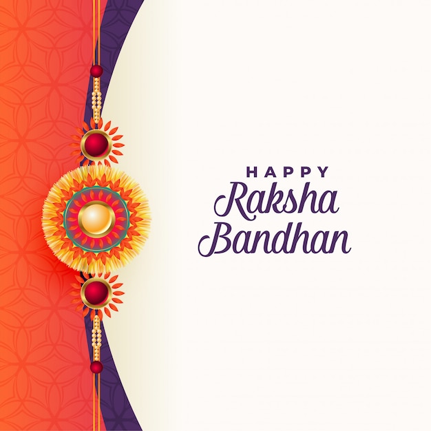 Feliz raksha bandhan tarjeta de felicitación tradicional