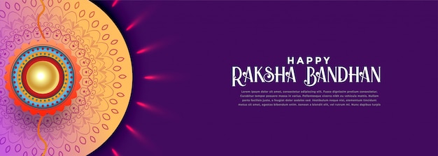 Feliz rakshabandhan celebración banner diseño