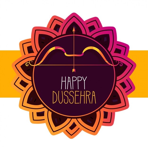 Feliz tarjeta de felicitación del festival dussehra
