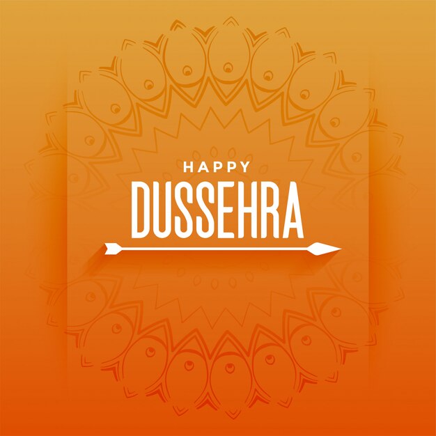 Feliz tarjeta del festival dussehra con flecha
