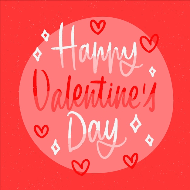 Vector gratuito feliz tipografía de san valentín