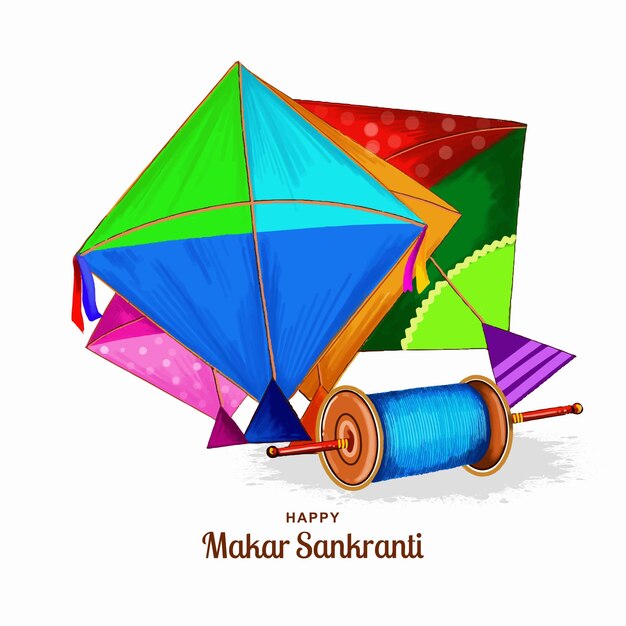 Feliz vacaciones de Makar Sankranti en la India