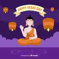 Vector gratuito feliz vesak