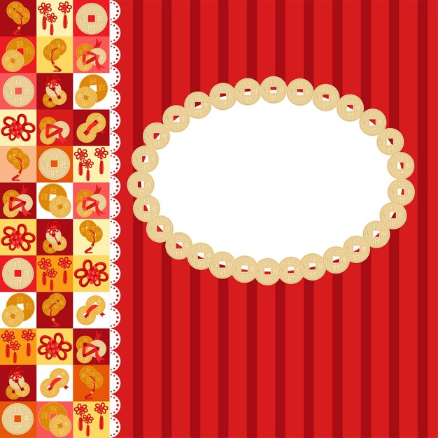 Feng shui de patrones sin fisuras con monedas