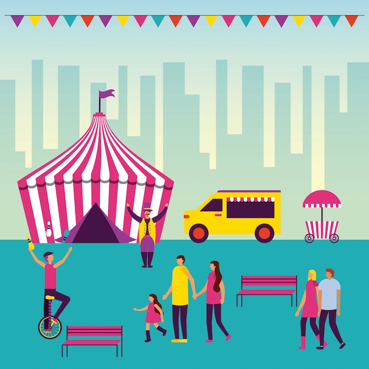 Vector gratuito feria de circo