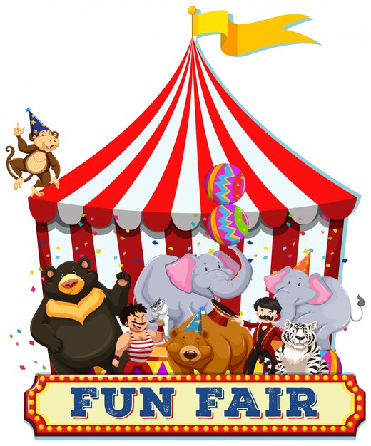 Una feria divertida con animales