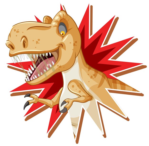 Feroz dibujos animados TRex Rugiendo