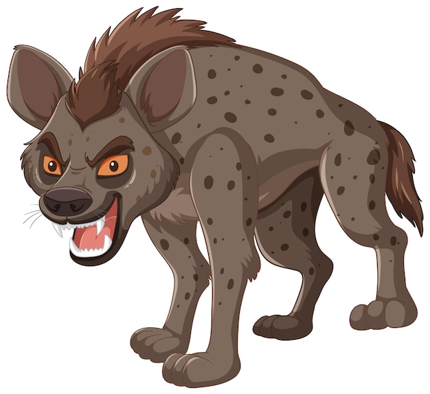 Vector gratuito la feroz hiena a la caza