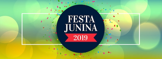 Festa junina 2019 banner de celebración