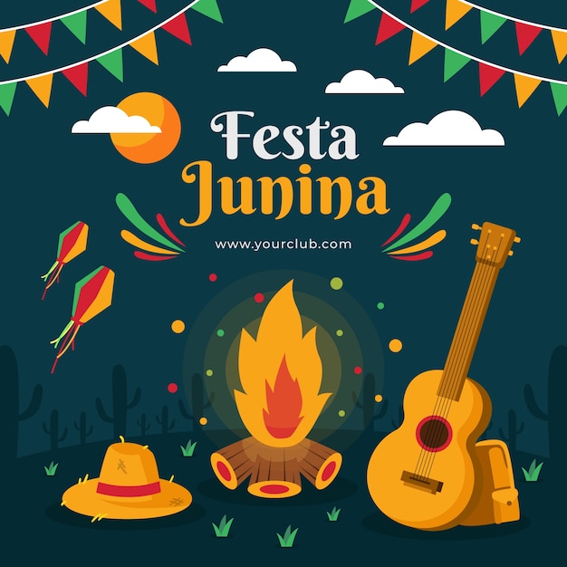 Vector gratuito festa junina diseño de eventos