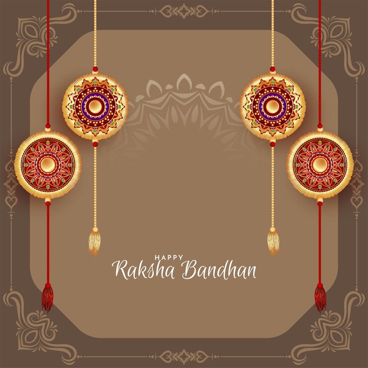 Vector gratuito festival cultural indio feliz raksha bandhan vector de tarjetas de celebración