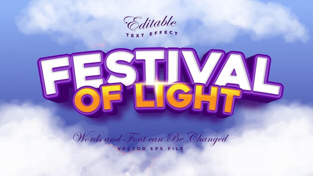 Festival de efecto de texto de luz