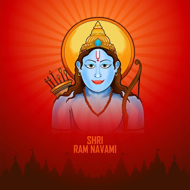 El festival hindú de Ram Navami con el fondo