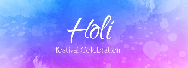 Festival de la India feliz Holi celebración banner vector