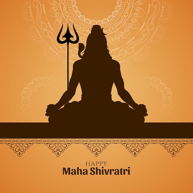 Festival indio tradicional Maha Shivratri saludo vector de fondo