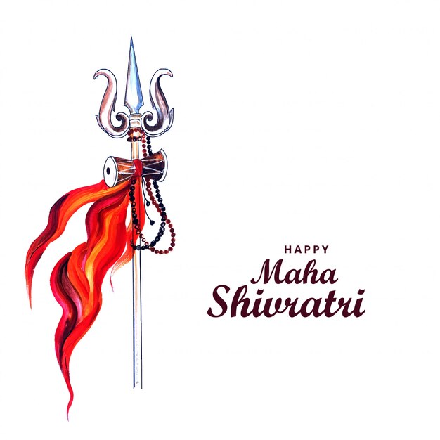 Festival de Maha Shivratri para la tarjeta de felicitación