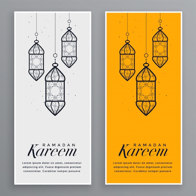Festival musulmán ramadan kareem banner diseño