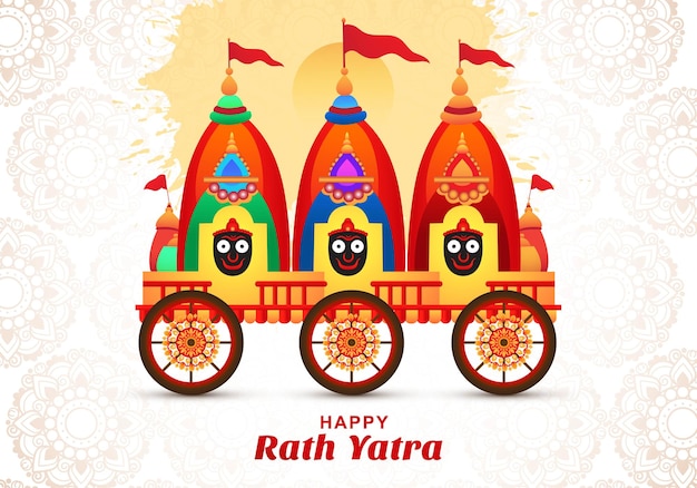 Festival de rath yatra para el fondo del festival lord jagannath puri odisha