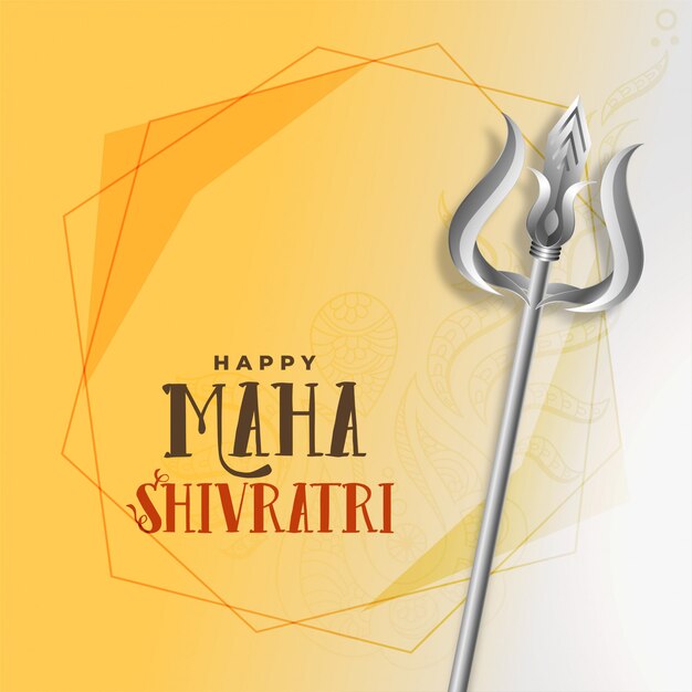 Festival de Shivratri saludo con trishul.