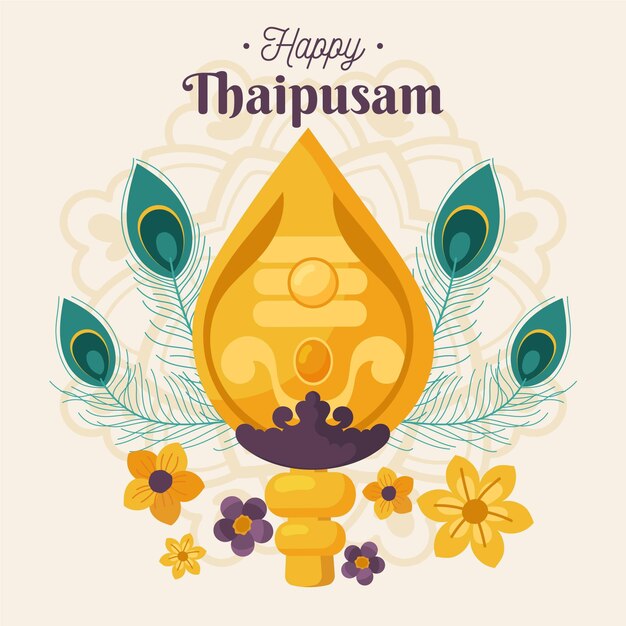 Festival thaipusam dibujado a mano