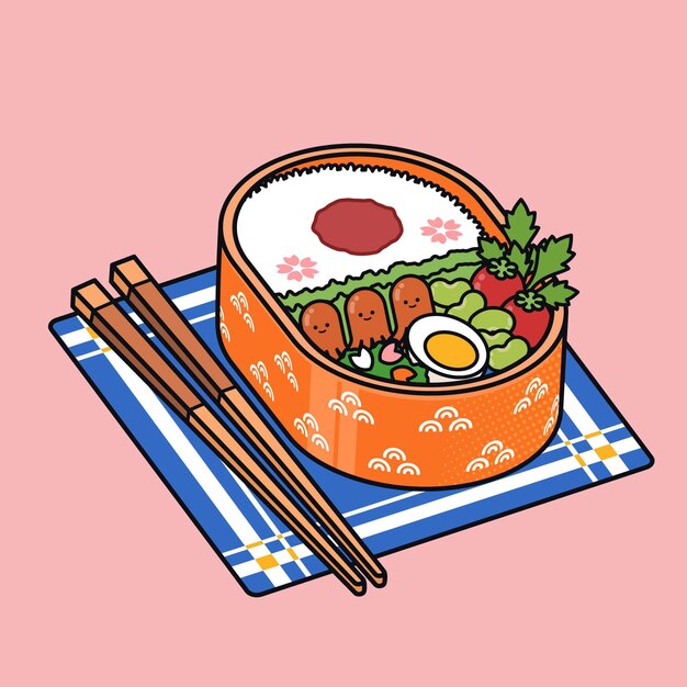 Fiambrera japonesa bento kawaii umeboshi