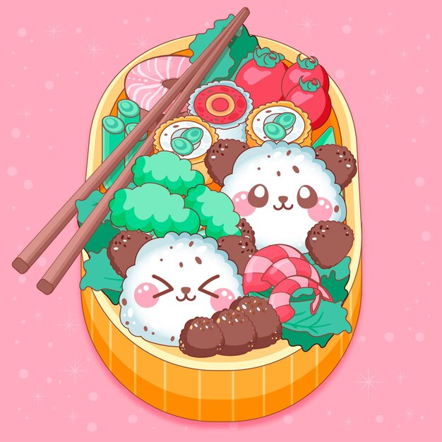 Fiambrera japonesa bento kawaii umeboshi
