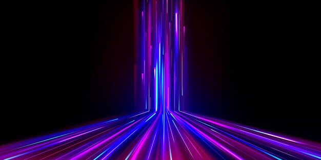 Fibra de neón brillante con efecto de movimiento de alta velocidad
