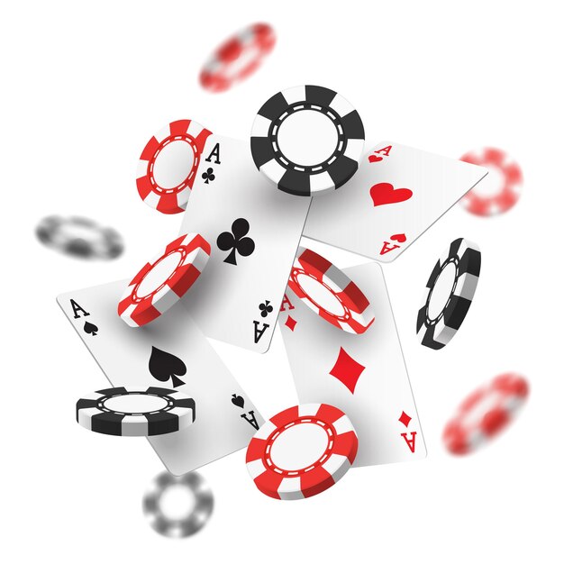 Fichas voladoras rojas y negras de juego 3D.