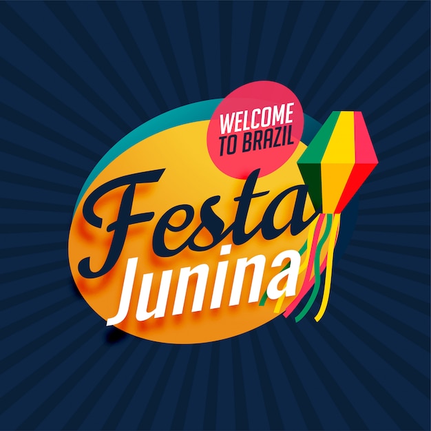 Vector gratuito fiesta de brasil fiesta de junina