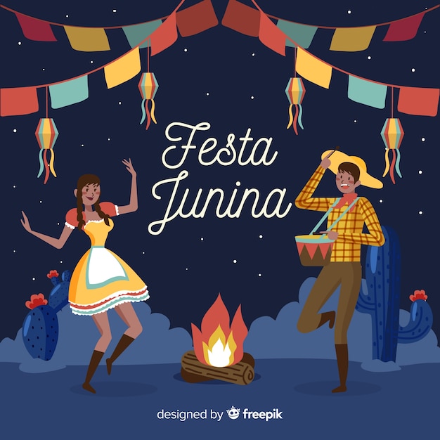 Vector gratuito fiesta junina