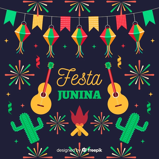 Vector gratuito fiesta junina