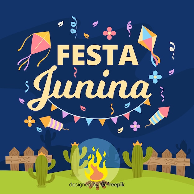 Vector gratuito fiesta junina