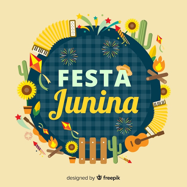 Vector gratuito fiesta junina