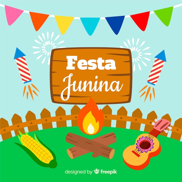 Vector gratuito fiesta junina