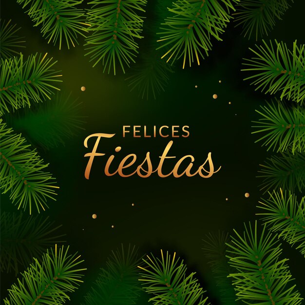Fiestas de Felices con ramas de árboles
