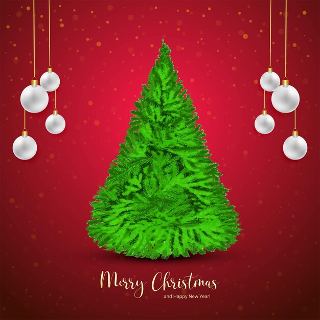 Fiestas de Navidad árbol verde celebración tarjeta de fondo del festival