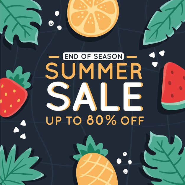 Fin de temporada concepto de venta de verano