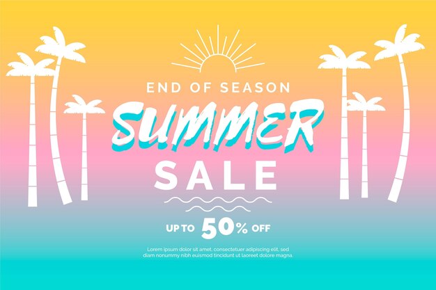 Fin de temporada concepto de venta de verano